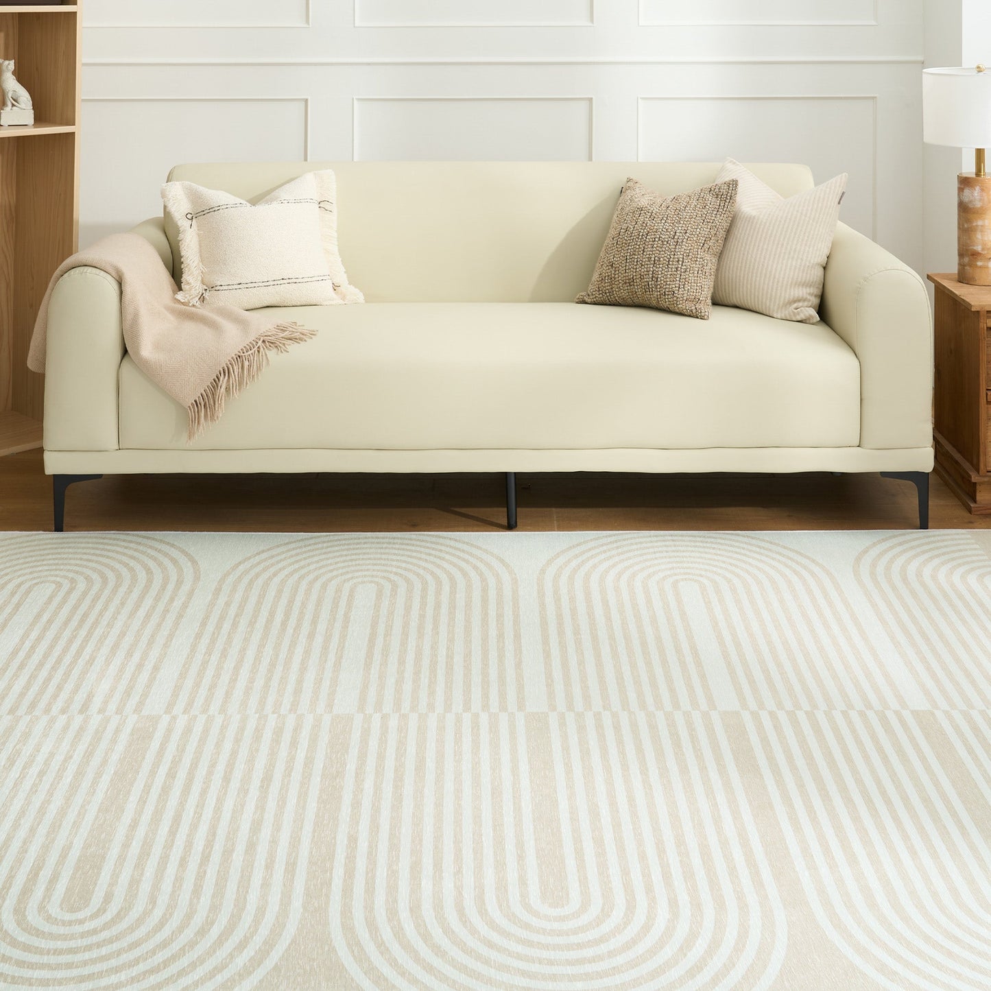 Tappeto lavabile facile da pulire, soffice sabbia, elegante, design minimalista, resistente, anti-rovesciamento, adatto agli animali, antiscivolo, per soggiorno