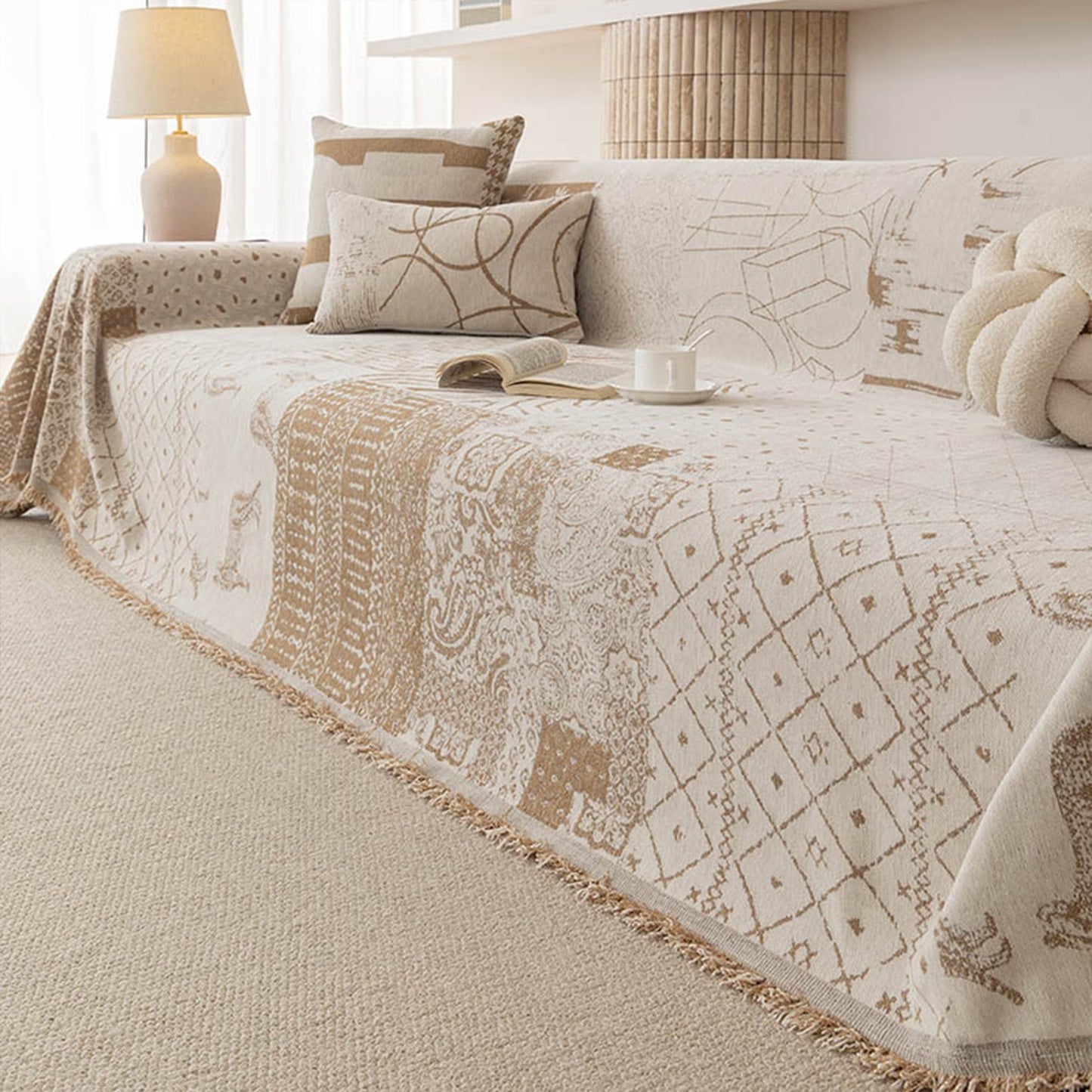 Copridivano in ciniglia antigraffio Patchwork Charm