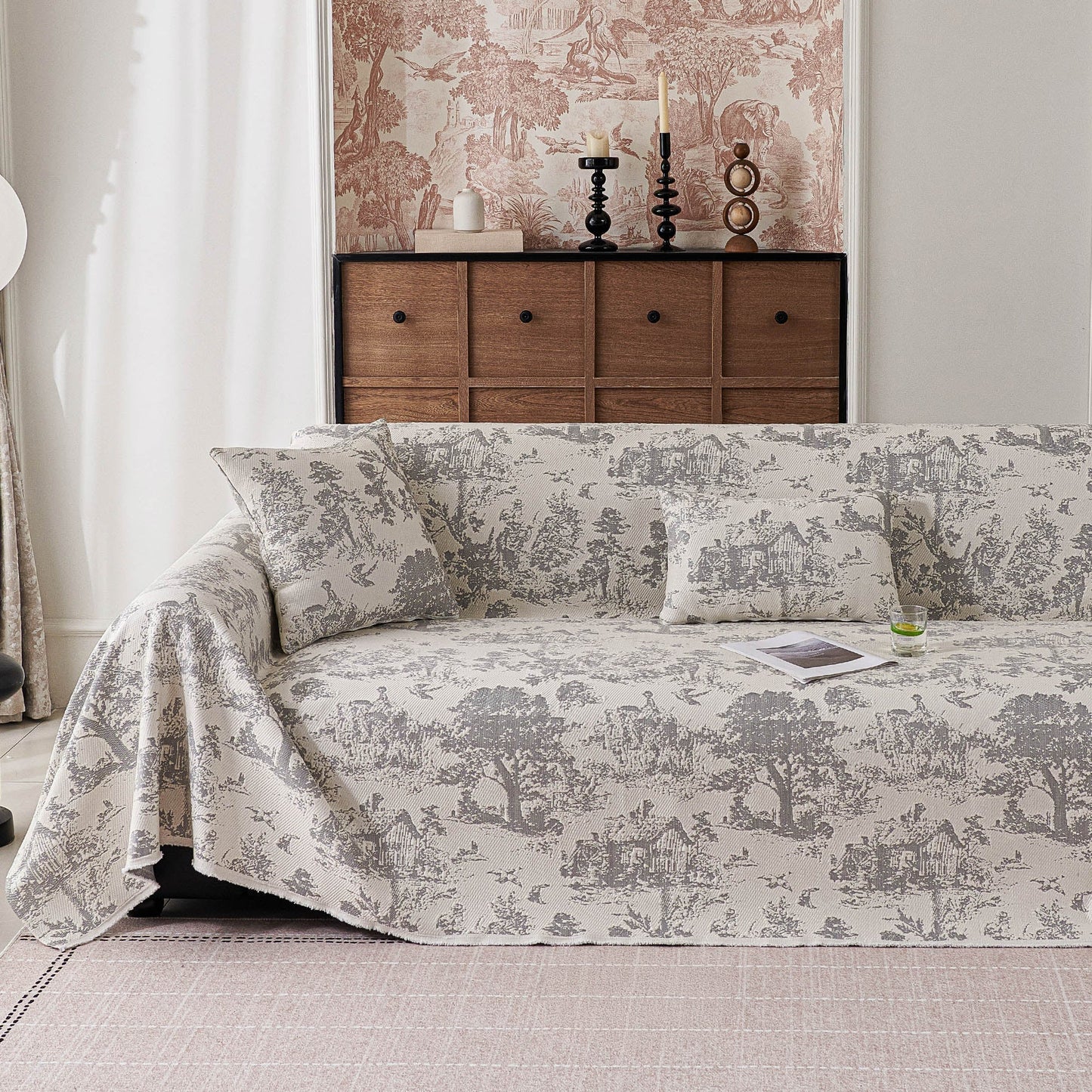 Copridivano multiuso, impermeabile, facile da pulire, con motivo floreale pastello, elegante e traspirante, per un accogliente miglioramento della casa