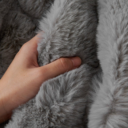 Copridivano in pelliccia sintetica Luxe Ripple