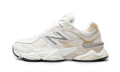 New Balance 9060 sneakers unisex – stile retrò con dettagli in pelle scamosciata e mesh, suola spessa e colorazione Turtledove
