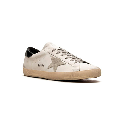 Sneakers donna bianche con stella laterale argento - vista laterale