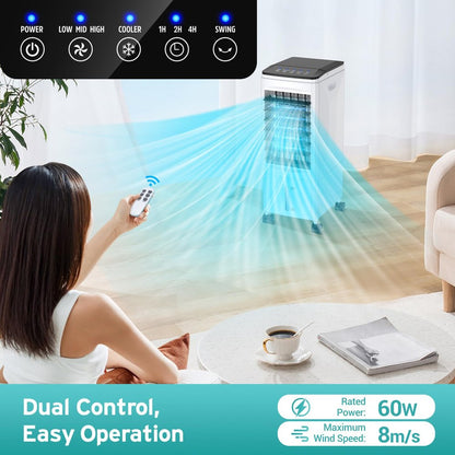 Vivotee Raffrescatore d'Aria Evaporativo Portatile 3 in 1 con Timer e Oscillazione - vista 5