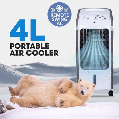 Vivotee Raffrescatore d'Aria Evaporativo Portatile 4L con Oscillazione
