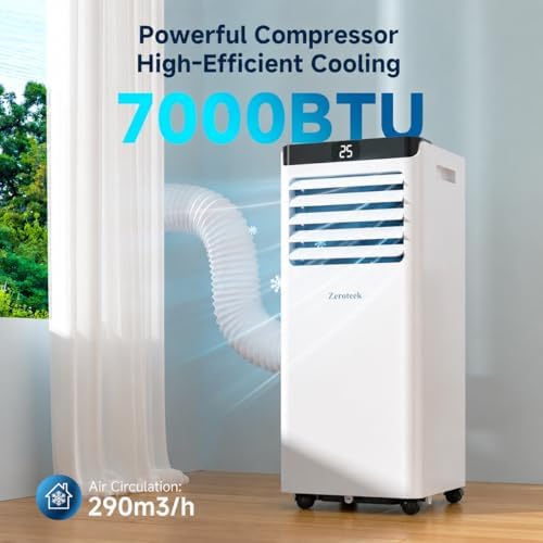 climatizzatore portatile 7000 btu vista laterale – Vivotee
