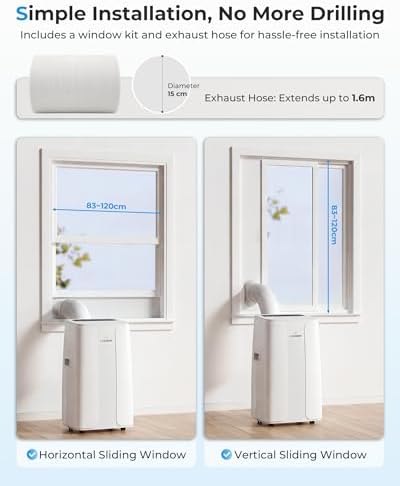 condizionatore portatile 14000 btu vista posteriore – Vivotee