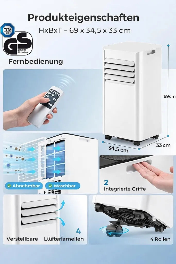 Condizionatore portatile 9000 BTU Contenuto della confezione – Vivotee