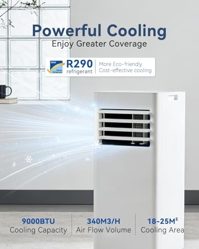condizionatore portatile 9000 btu wifi vista posteriore – Vivotee
