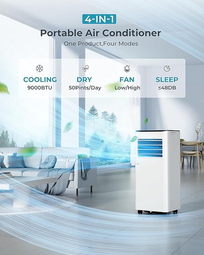 condizionatore portatile silenzioso vista posteriore – Vivotee