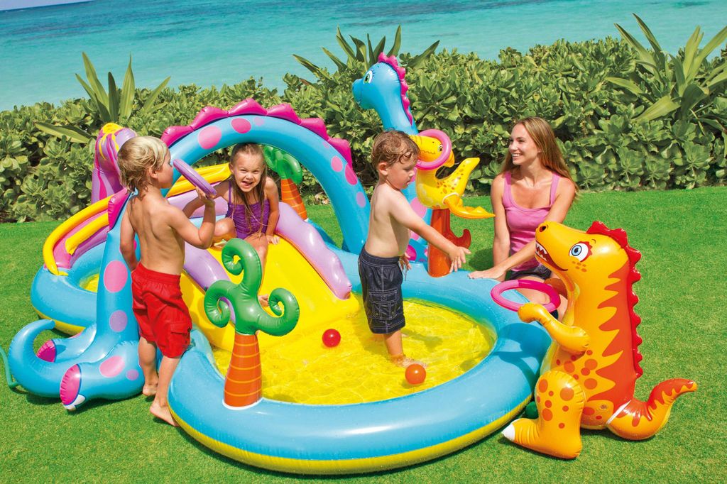 Piscina gioco bambini Dinoland Vista laterale 2 – Vivotee