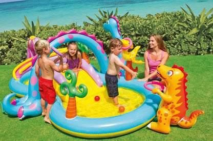 Piscina gioco bambini Dinoland Vista laterale 2 – Vivotee