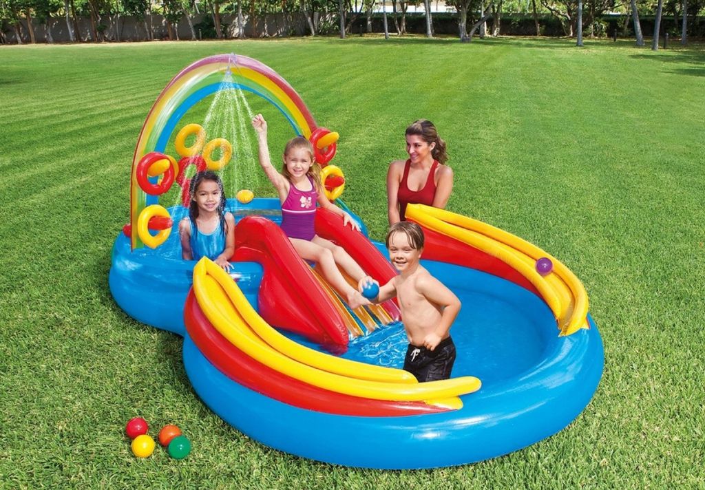 Piscina gioco bambini Rainbow Vista laterale 2 – Vivotee