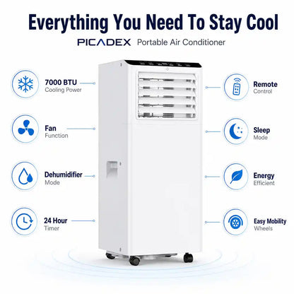 Vivotee Climatizzatore Portatile 4 in 1 con Raffreddamento da 7000 a 9000 BTU - vista 3