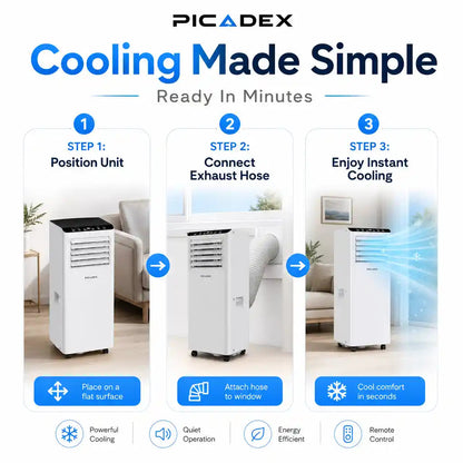 Vivotee Climatizzatore Portatile 4 in 1 con Raffreddamento da 7000 a 9000 BTU - vista 6