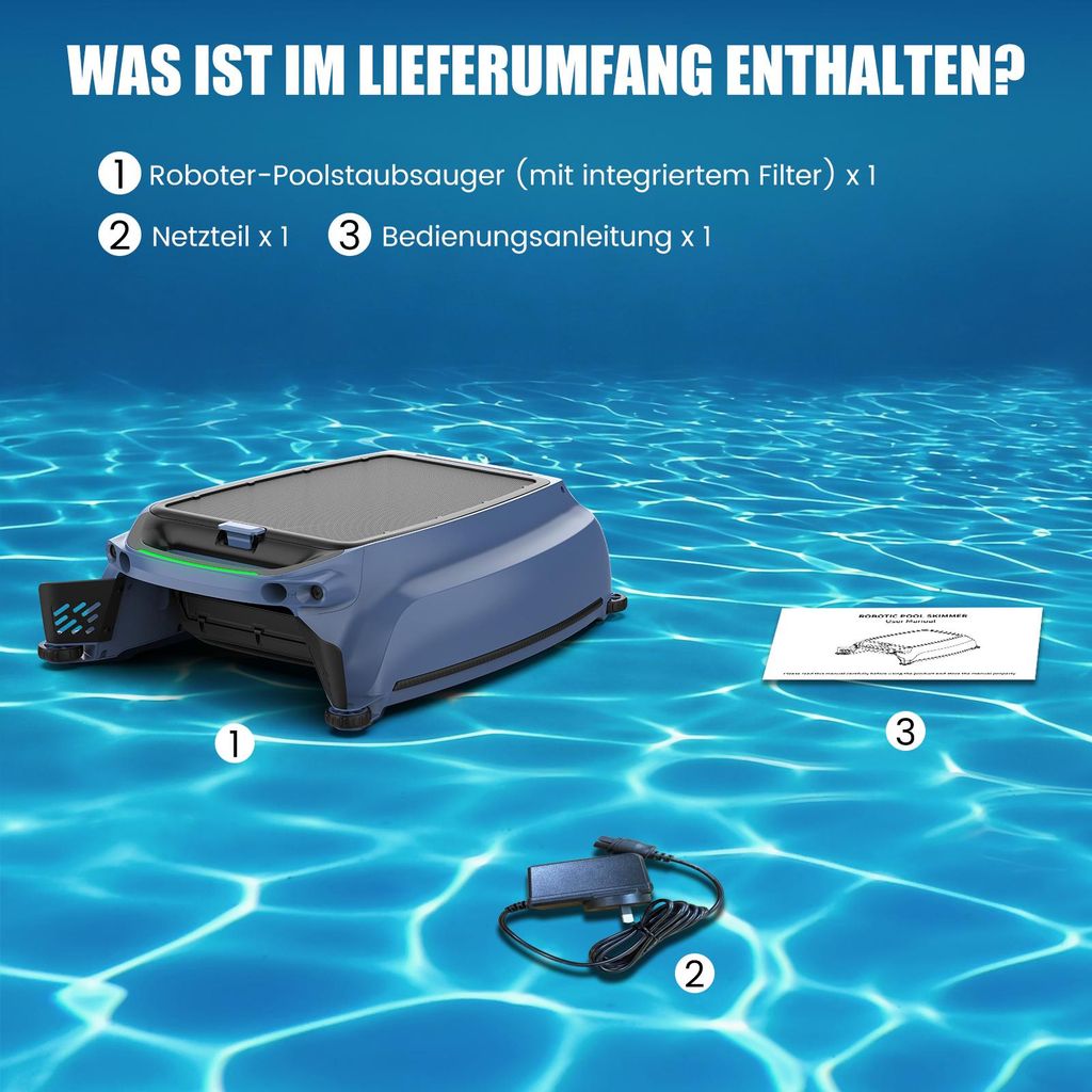Robot skimmer piscina Vista laterale – Vivotee